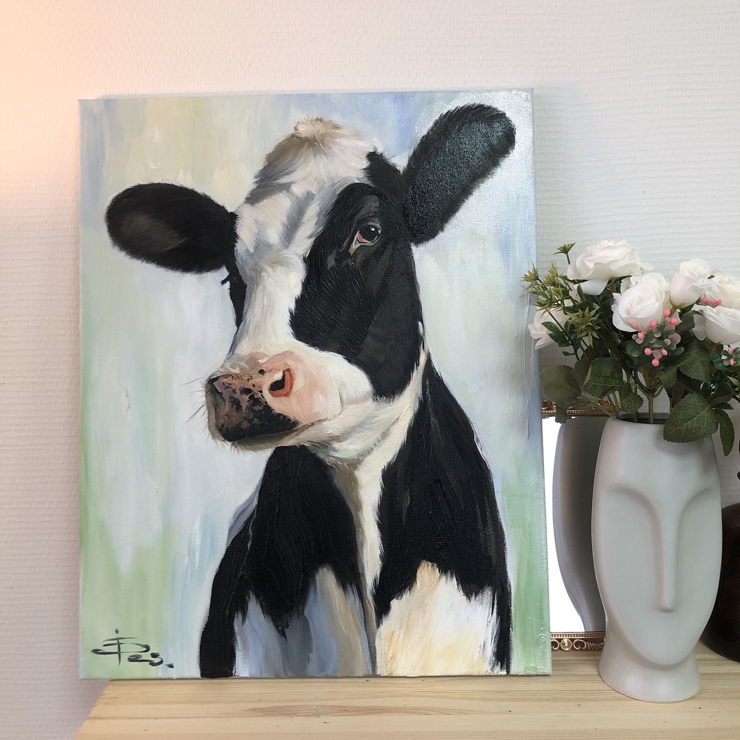 Картина животные корова "Джентельмен"