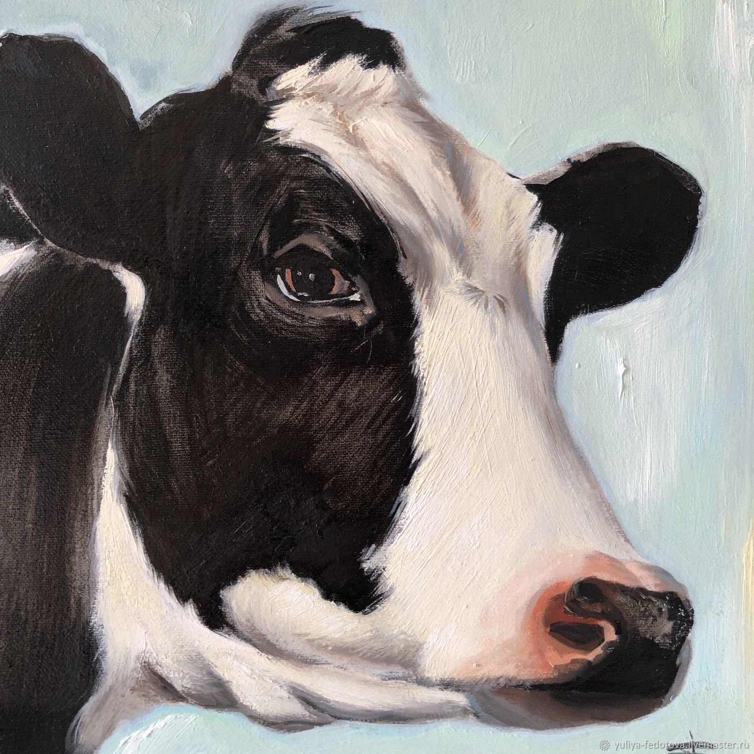 Картина с коровой "Телочка"